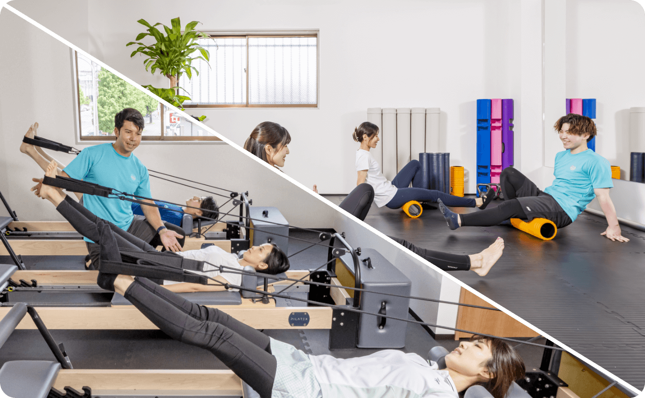 トレーニングとピラティスどちらも受けられる